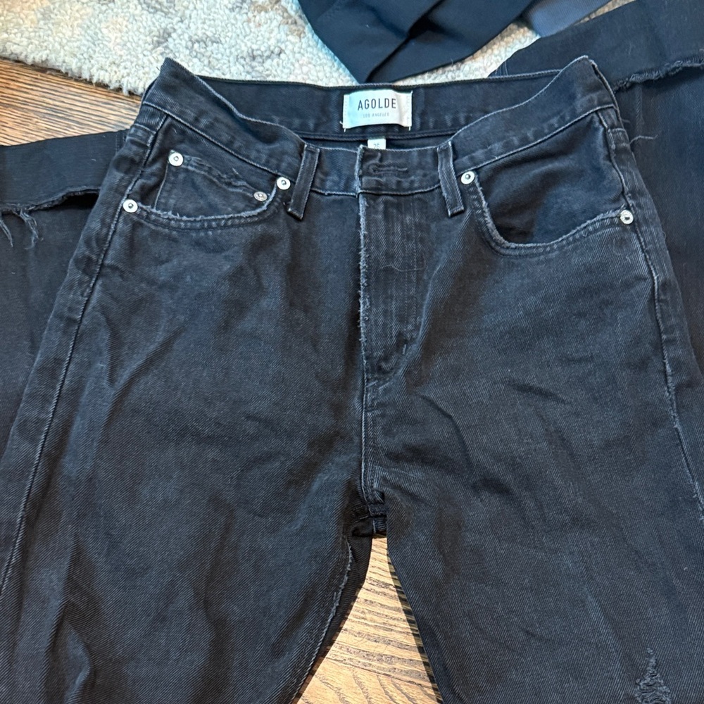 AGOLDE Men's Charcoal Slim Jeans